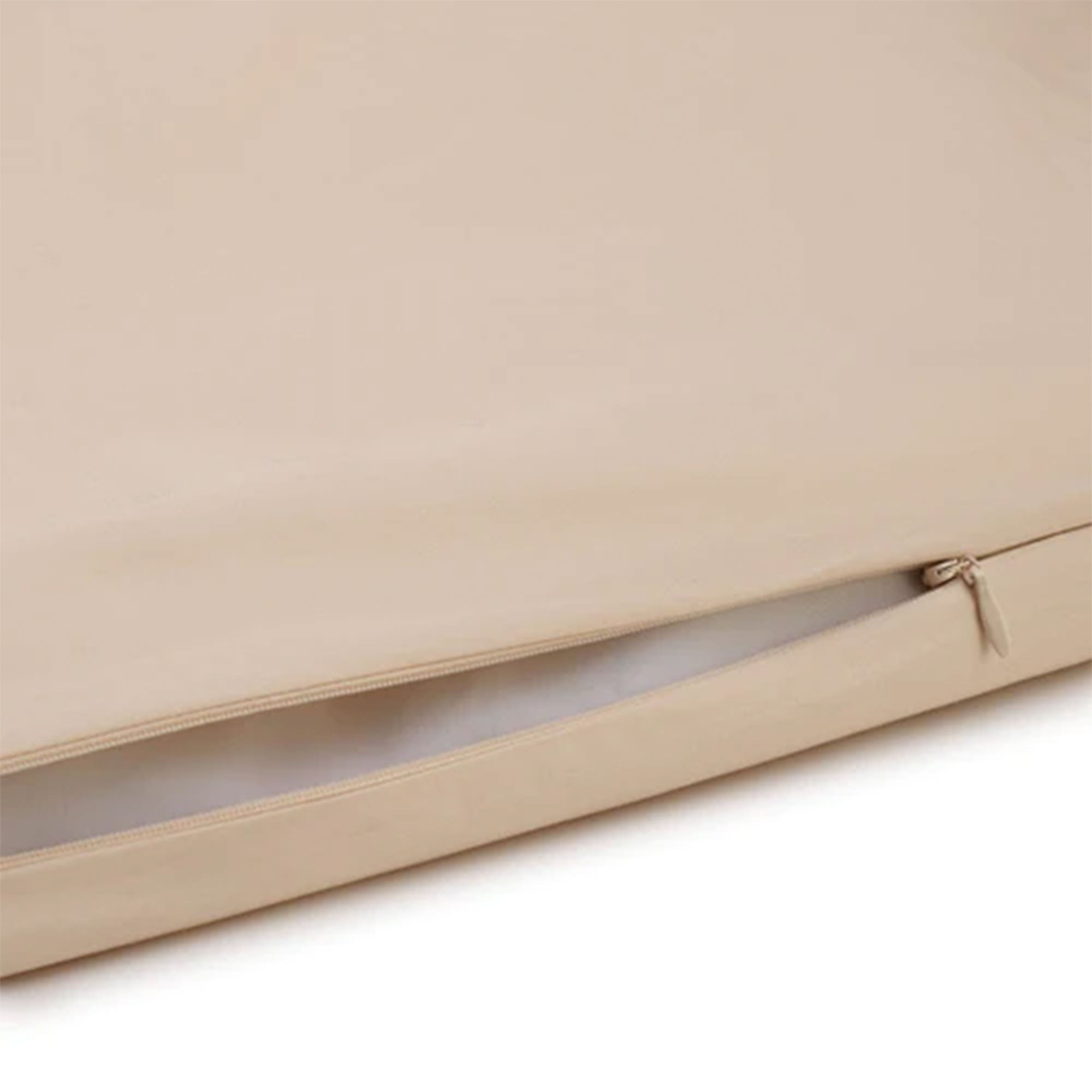Sleepgram Supima 400 Thread Count Cotton Duvet Cover and Travel Bag, Queen, Sand