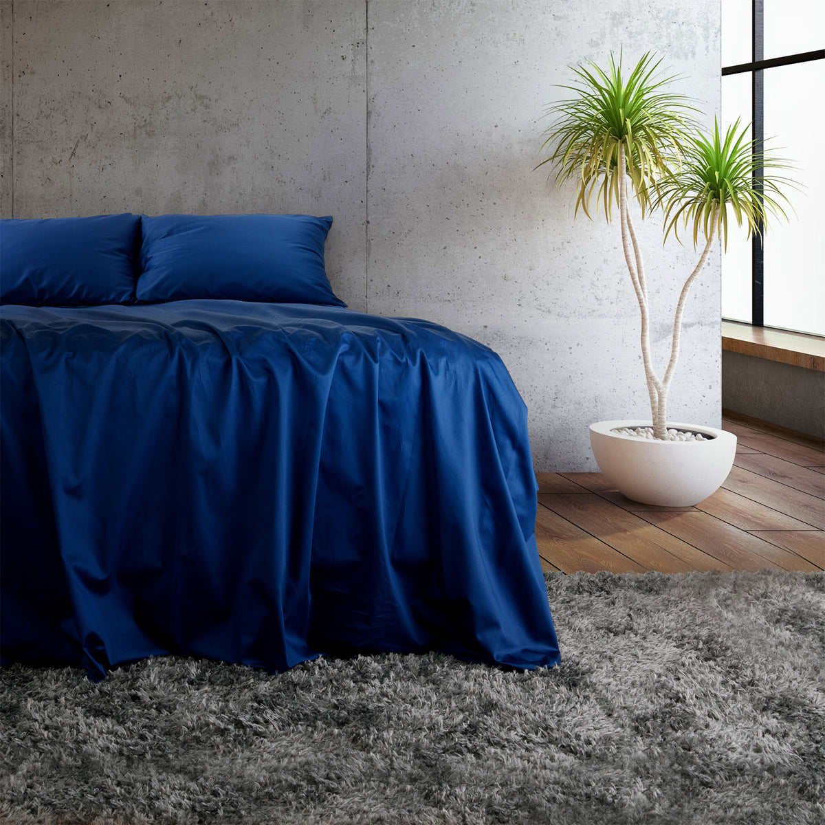 Sleepgram Supima 400 Thread Count Cotton Duvet Cover with Travel Bag, (Open Box)