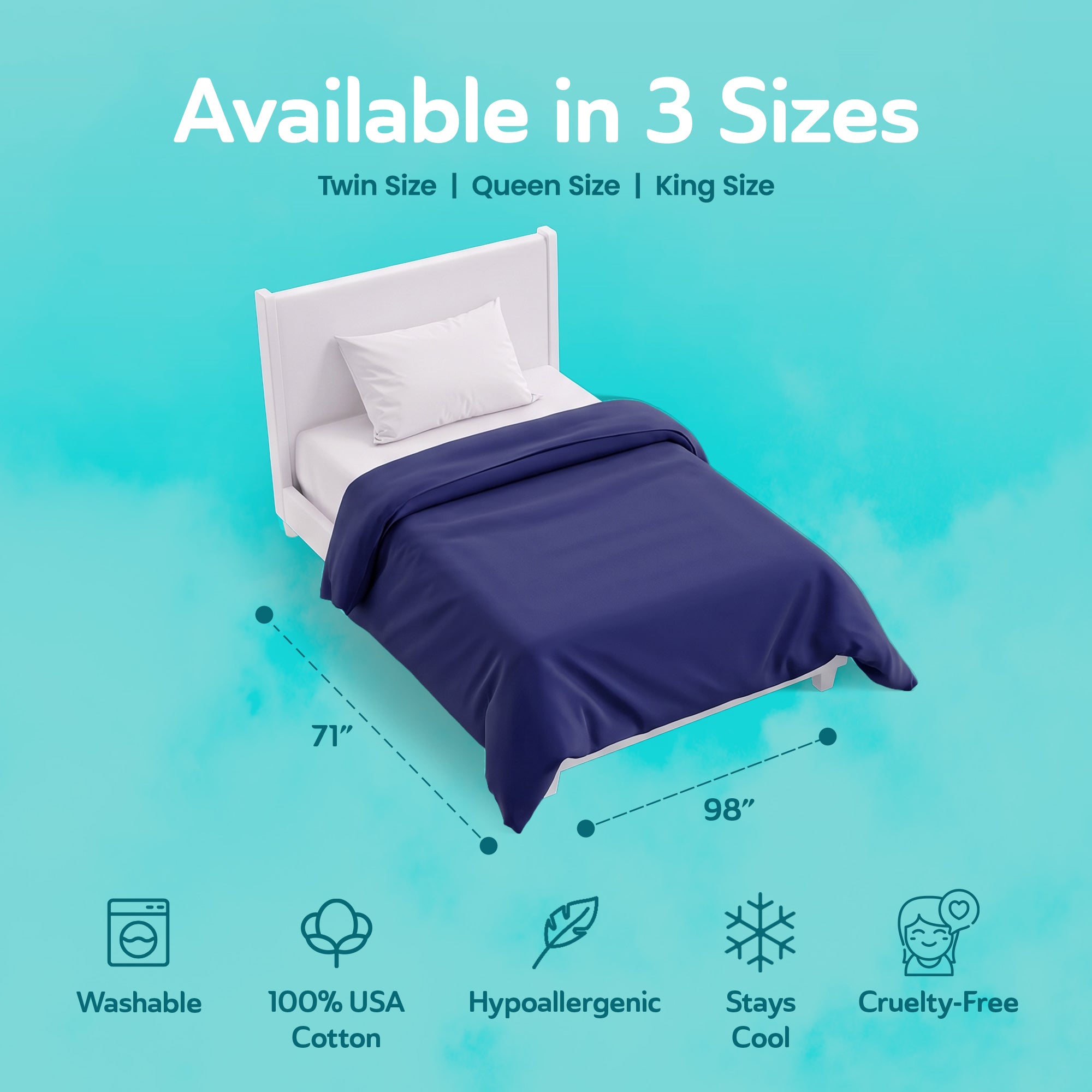 Sleepgram Supima 400 Thread Count Cotton Duvet Cover w/ Travel Bag, Twin, Violet
