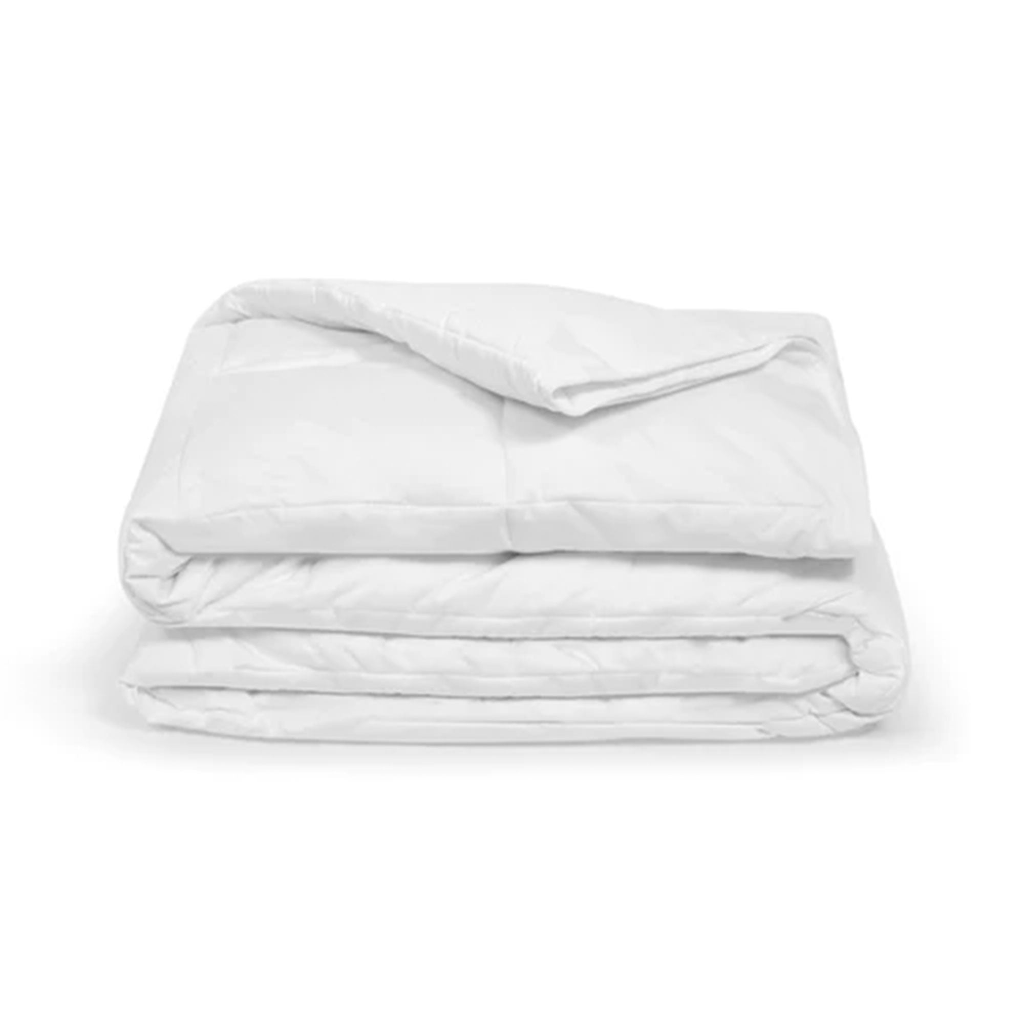 Sleepgram King Sized Lightweight Embroidered Cotton Comforter, White (Used)