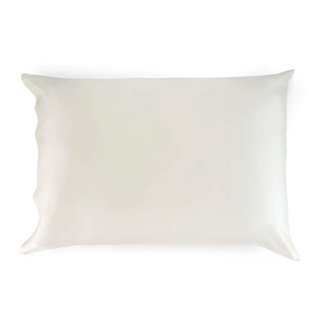 Sleepgram Queen Standard Size Breathable Cooling Grade 6A Silk Pillowcase, White - VMInnovations