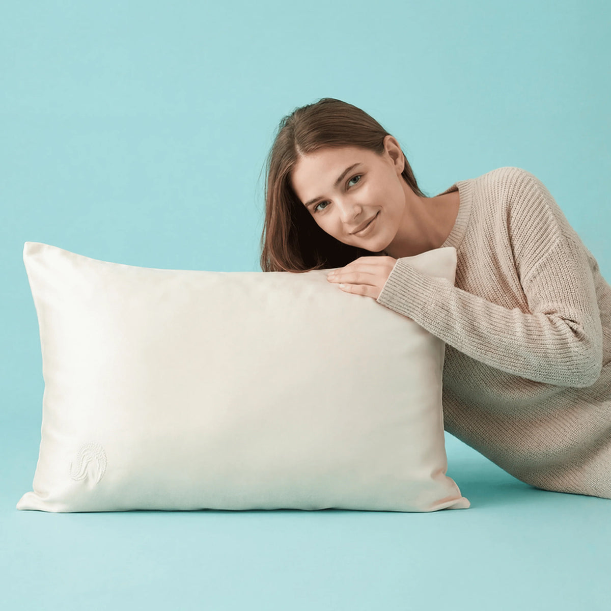 Sleepgram Regular King Size Breathable Cooling Grade 6A Silk Pillowcase, White