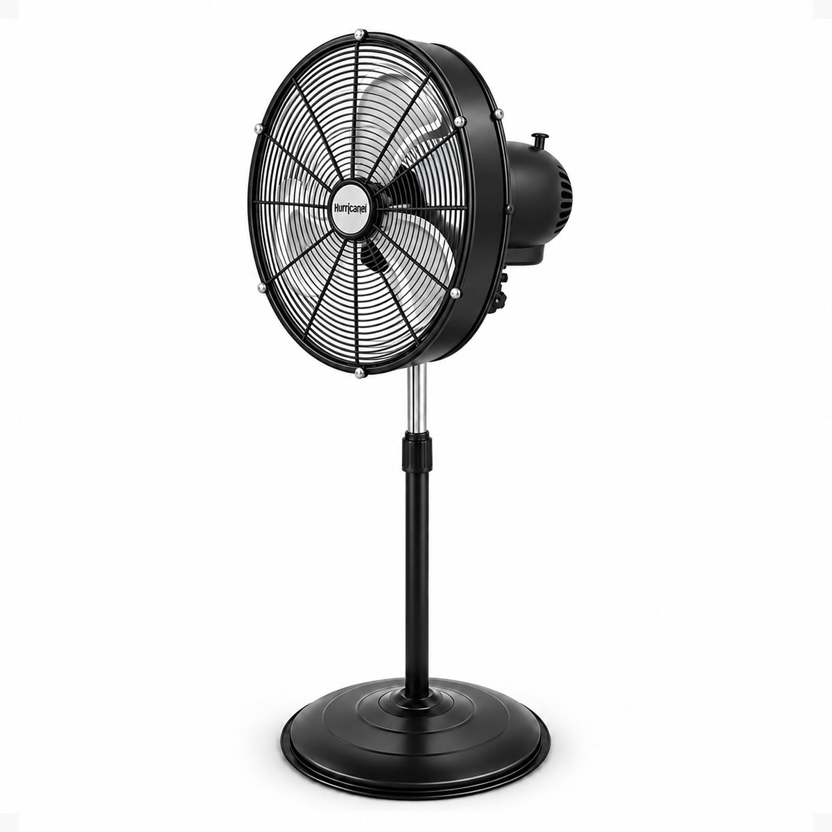 Hurricane Pro Series 20 Inch High Velocity Oscillating Pedestal Stand Fan, Black