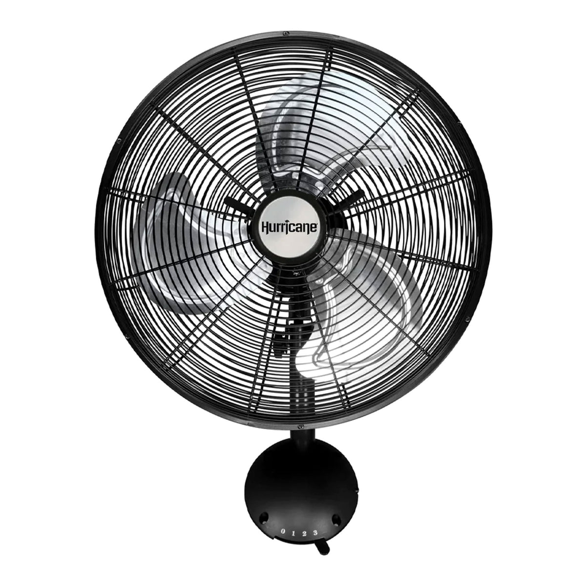 Hurricane 16" Pro High Velocity Oscillating Metal Wall Mount Fan, Black(Damaged)