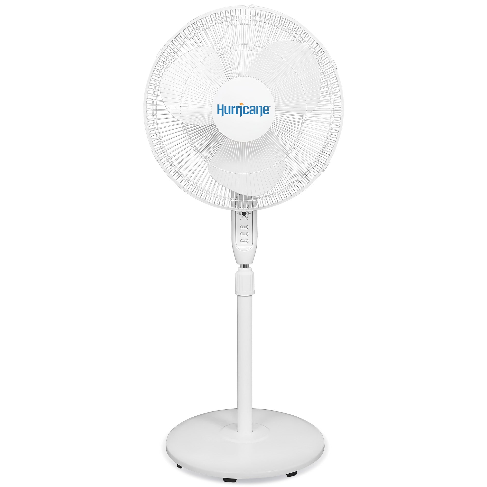 Hurricane Supreme 16 Inch 3 Speed Oscillating Stand Pedestal Fan w/Remote, White (For Parts)
