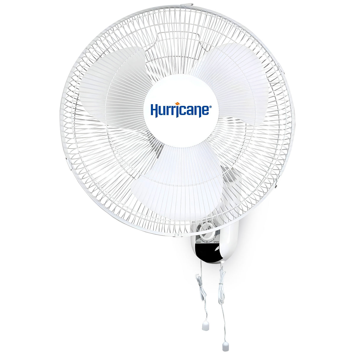Hurricane 16" 90 Degree Oscillating 3 Speed Wall Mounted Fan, White(Open Box)