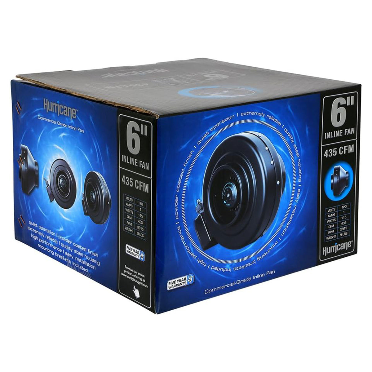 Hurricane Commercial Grade Inline Wall Mount Fan HVAC & Ventilation (For Parts) - VMInnovations