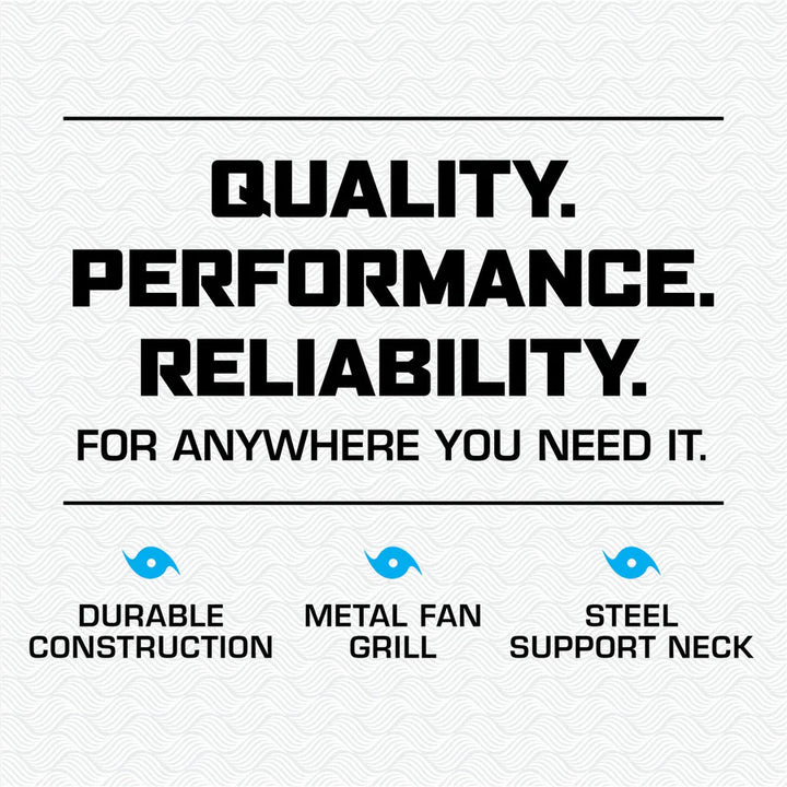 Hurricane Classic 16 Inch 90 Degree Oscillating 3 Speed Wall Mounted Fan, White