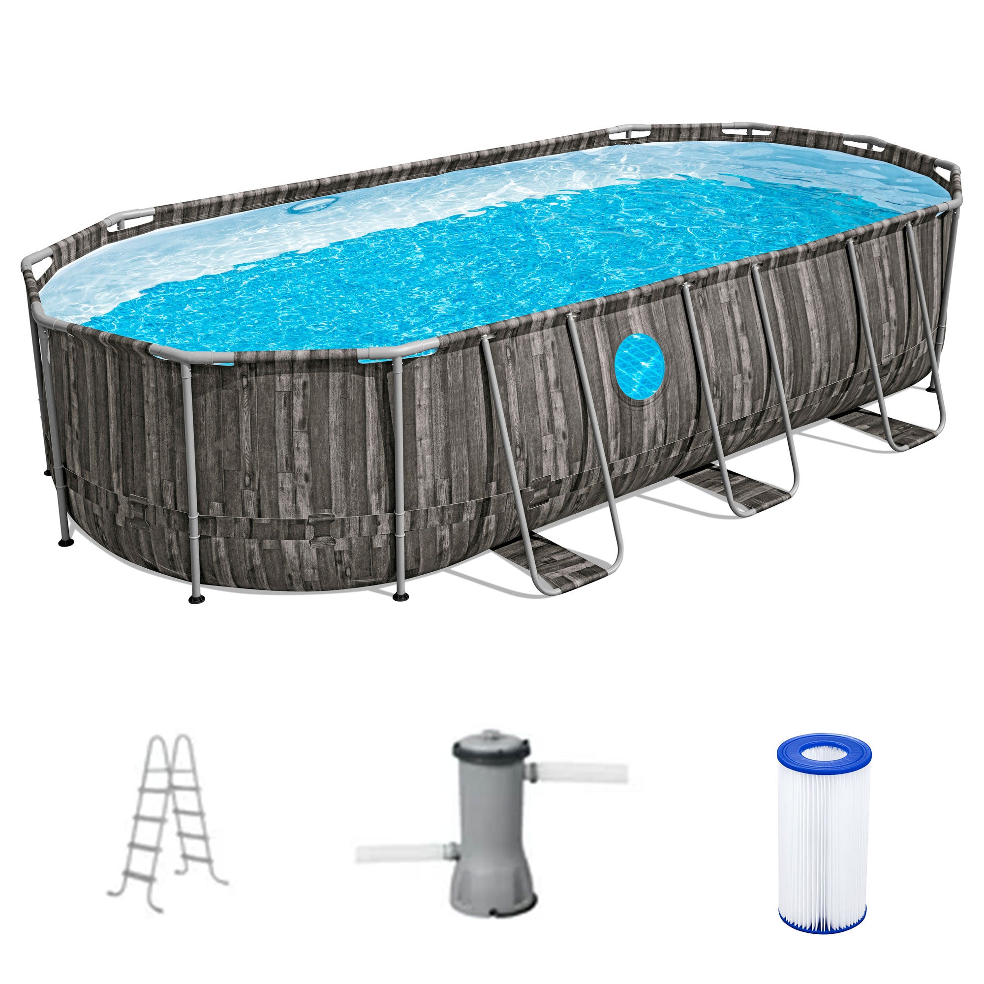 Coleman Power Steel Swim Vista 20' x 48" Above Ground Swimming Pool Set (Used)