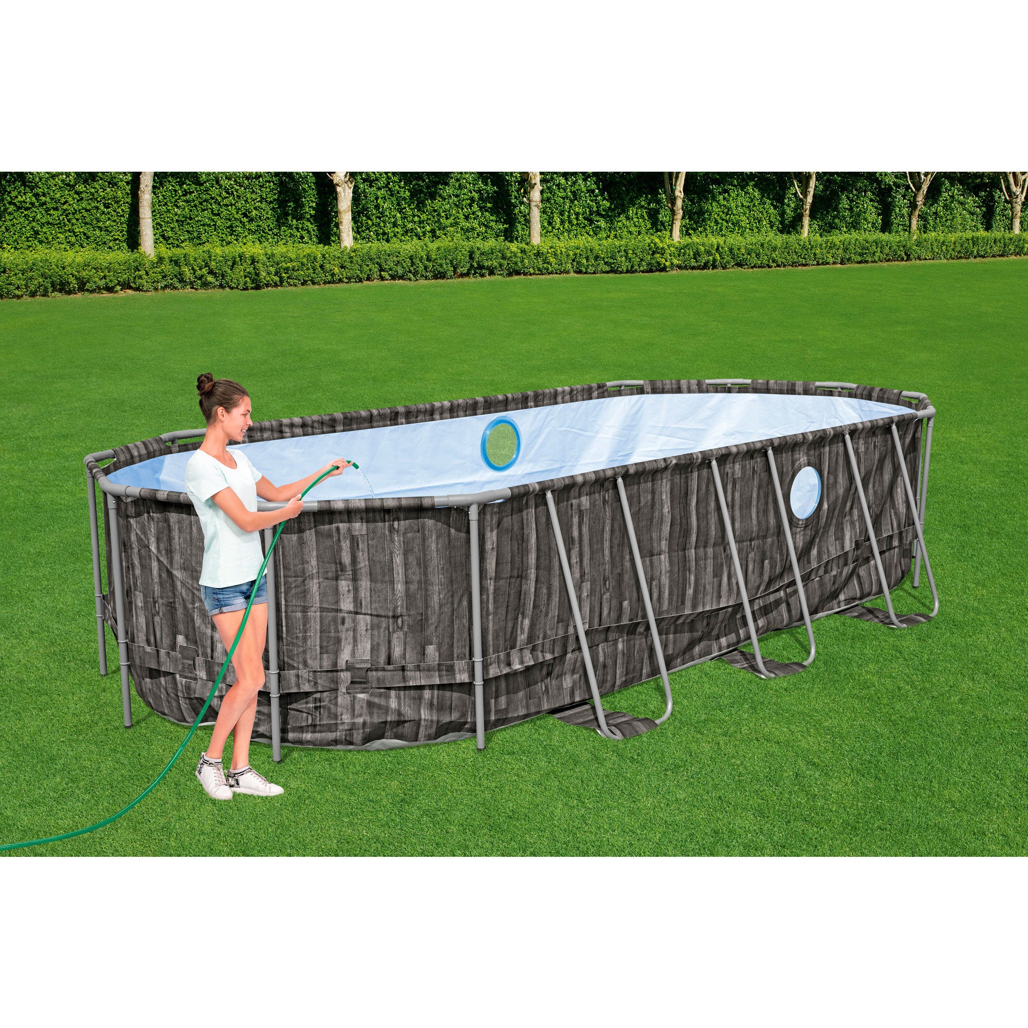 Coleman Power Steel Swim Vista 20' x 48" Above Ground Swimming Pool Set (Used)