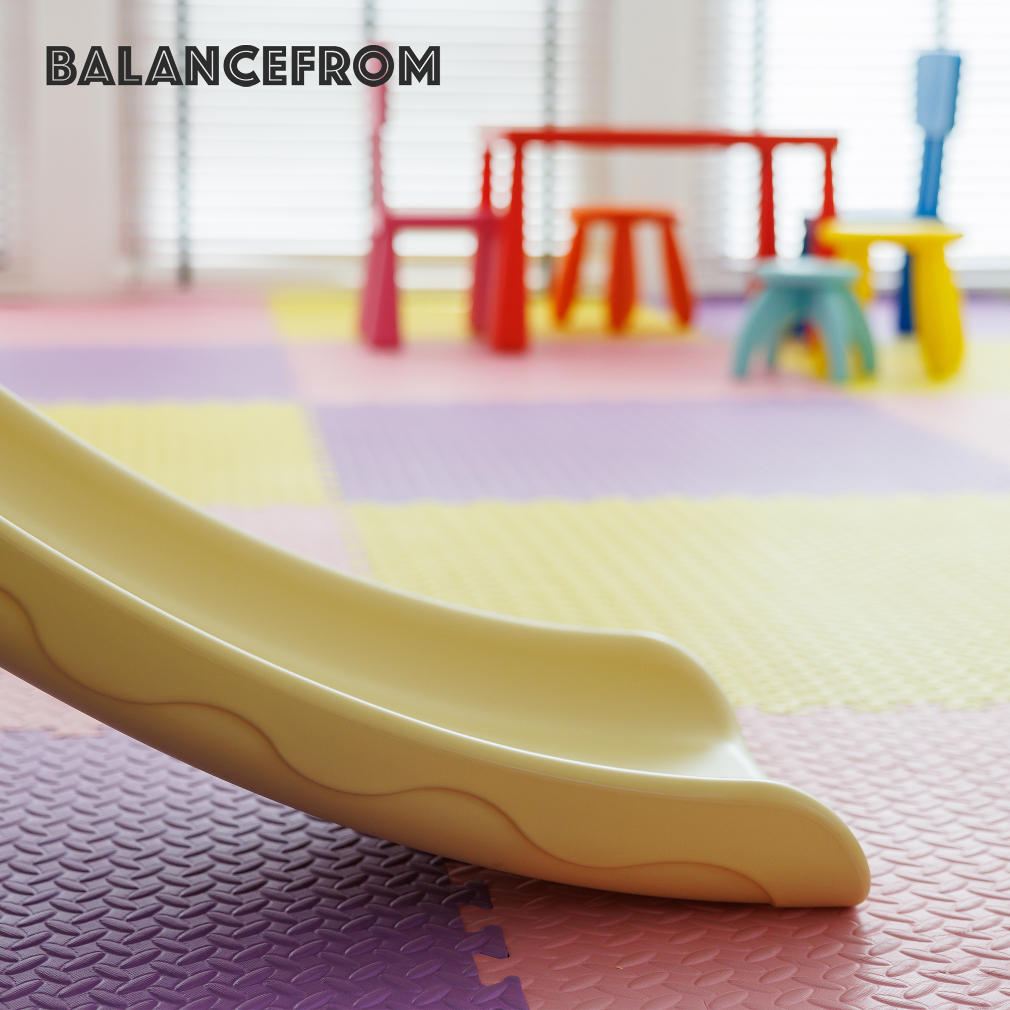 BalanceFrom 96 Sq Ft Interlocking EVA Foam Exercise Mat Tiles, Multi (Open Box) - VMInnovations