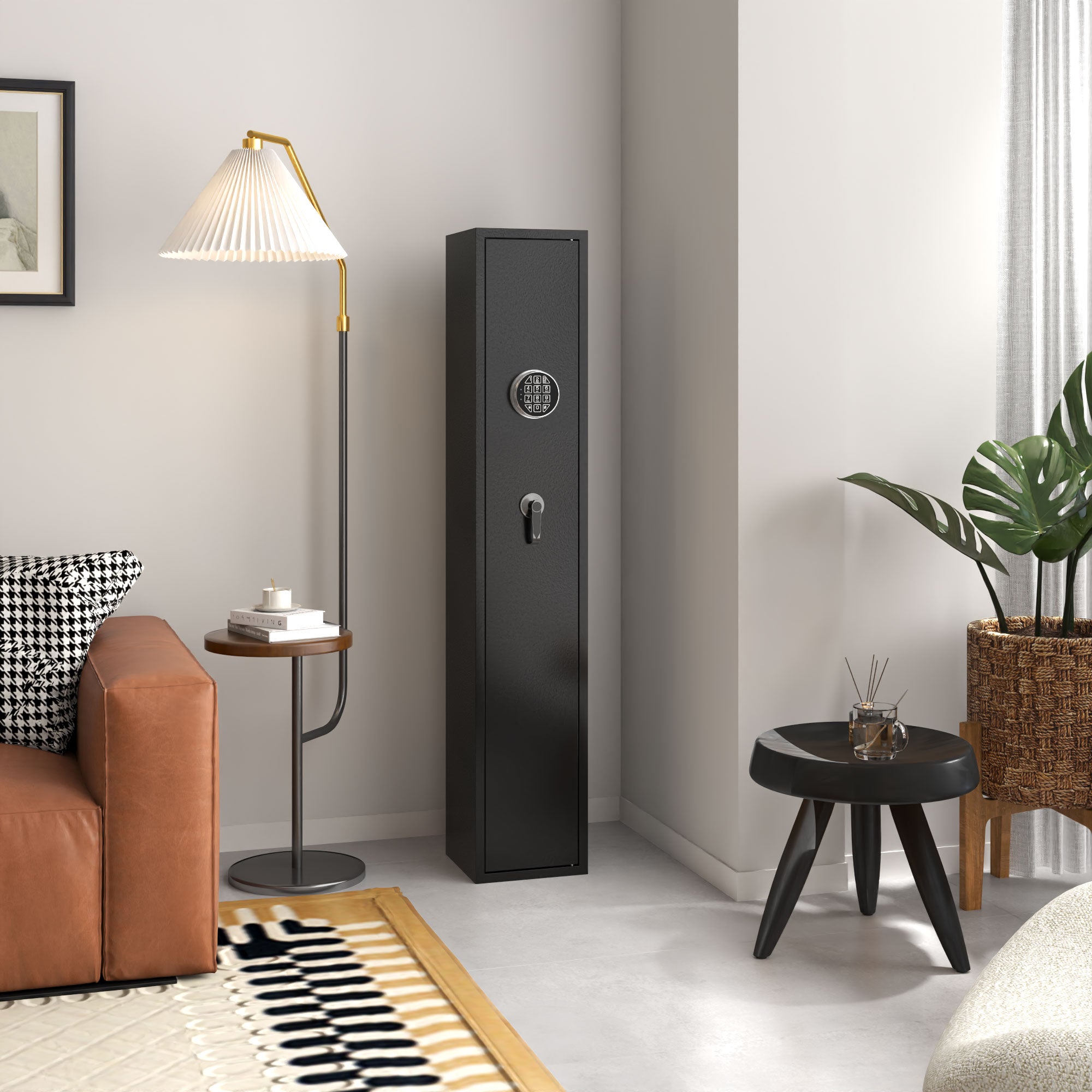 AOBABO 3-Rifle Gun Safe w/Keypad Lock, Security Cabinet Long Safes Guns (Used) - VMInnovations