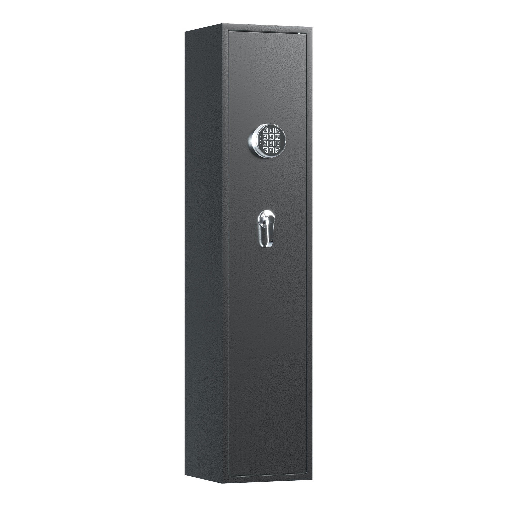 AOBABO 5-Rifle Gun Safe w/ Keypad Lock,Cabinet Long Safes Gun Cabinet (Open Box) - VMInnovations