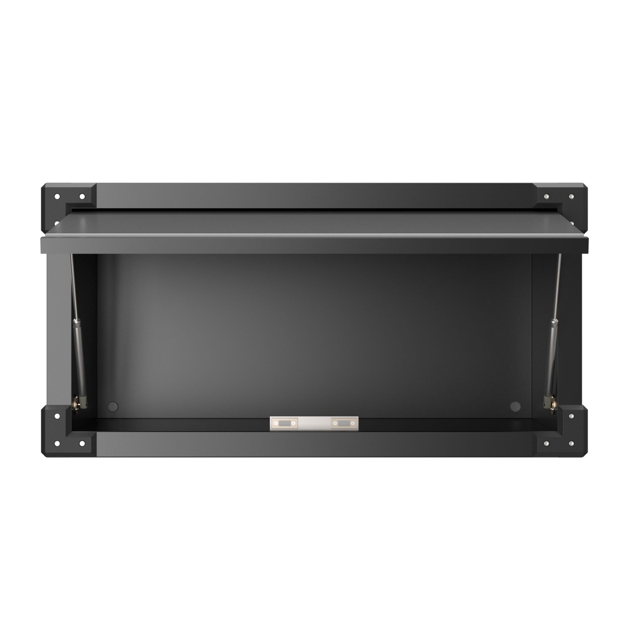 AOBABO Small Wall Mounted Metal Storage Cabinet Organizer with Flip Door, Black - VMInnovations