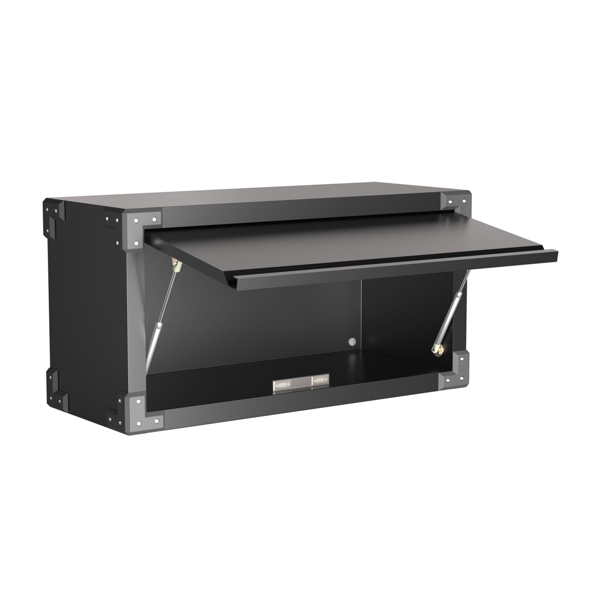 AOBABO Small Wall Mounted Metal Storage Cabinet Organizer with Flip Door, Black - VMInnovations