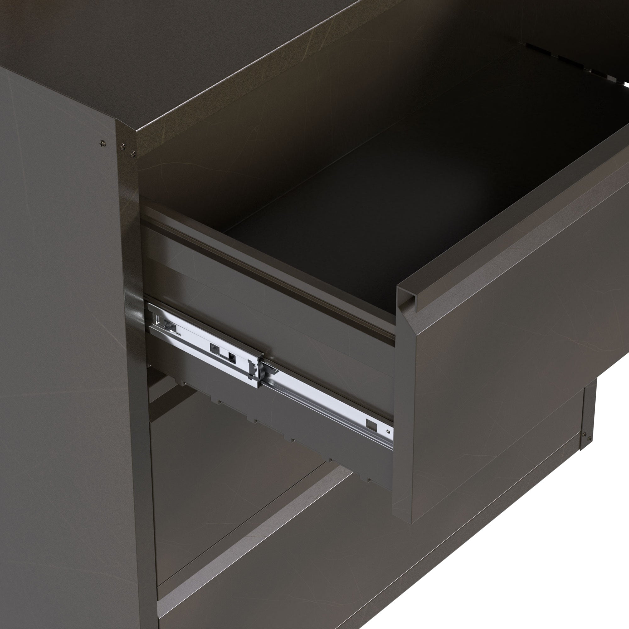 AOBABO Steel Lockable Wheeled Tool Storage Cabinet with Drawer & Shelves, Black - VMInnovations