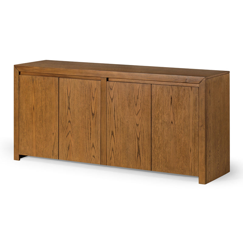 Maven Lane Iris Contemporary Wooden Sideboard in Refined Brown Finish