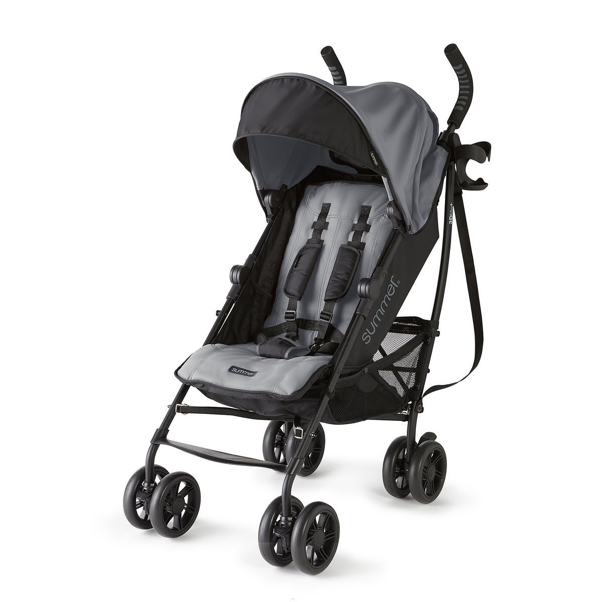 Summer Infant 3DlitePlus One-Hand Adjustable Stroller Matte Gray (Open Box)