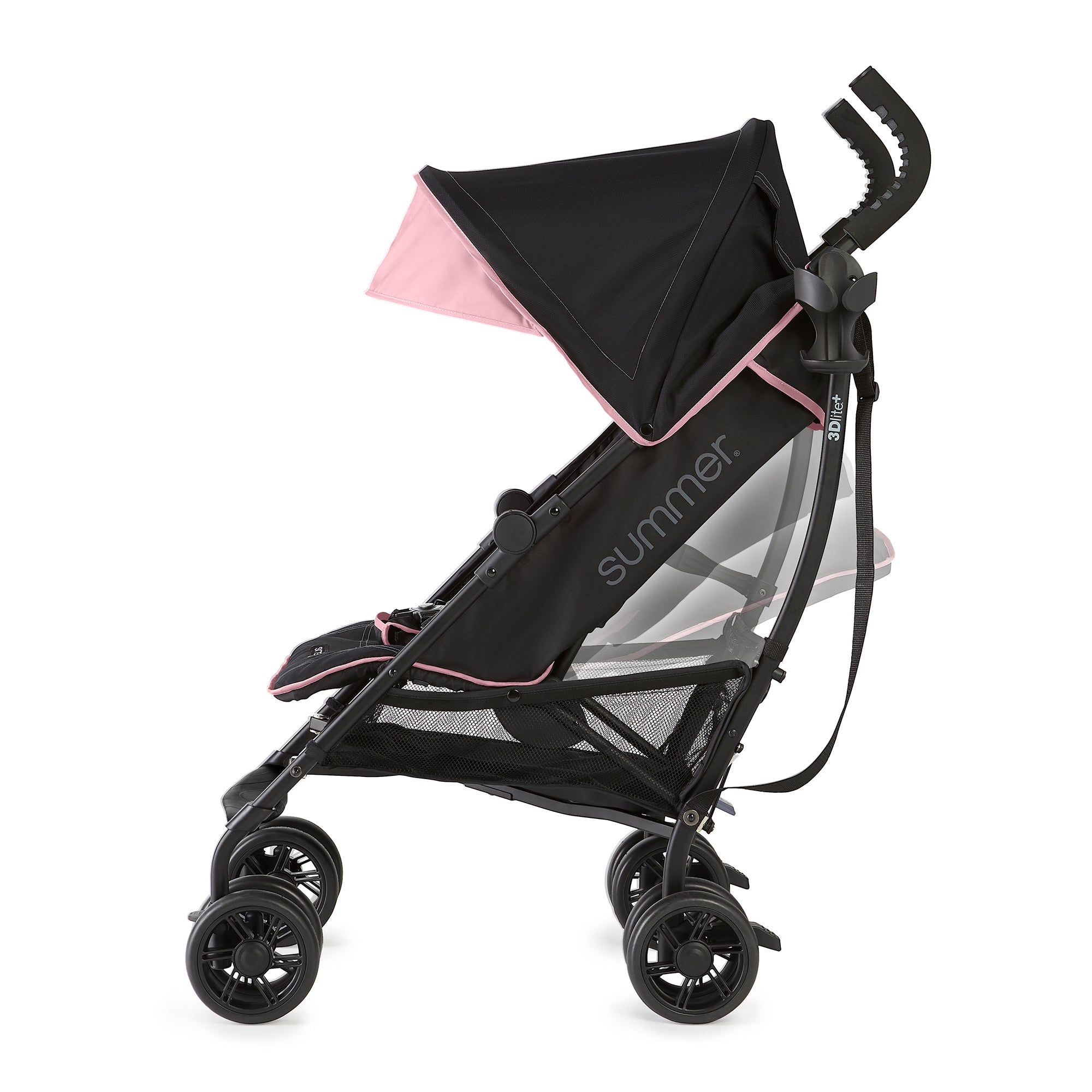 Summer Infant 3Dlite+ One-Hand Adjustable Stroller Pink/Black (Open Box)