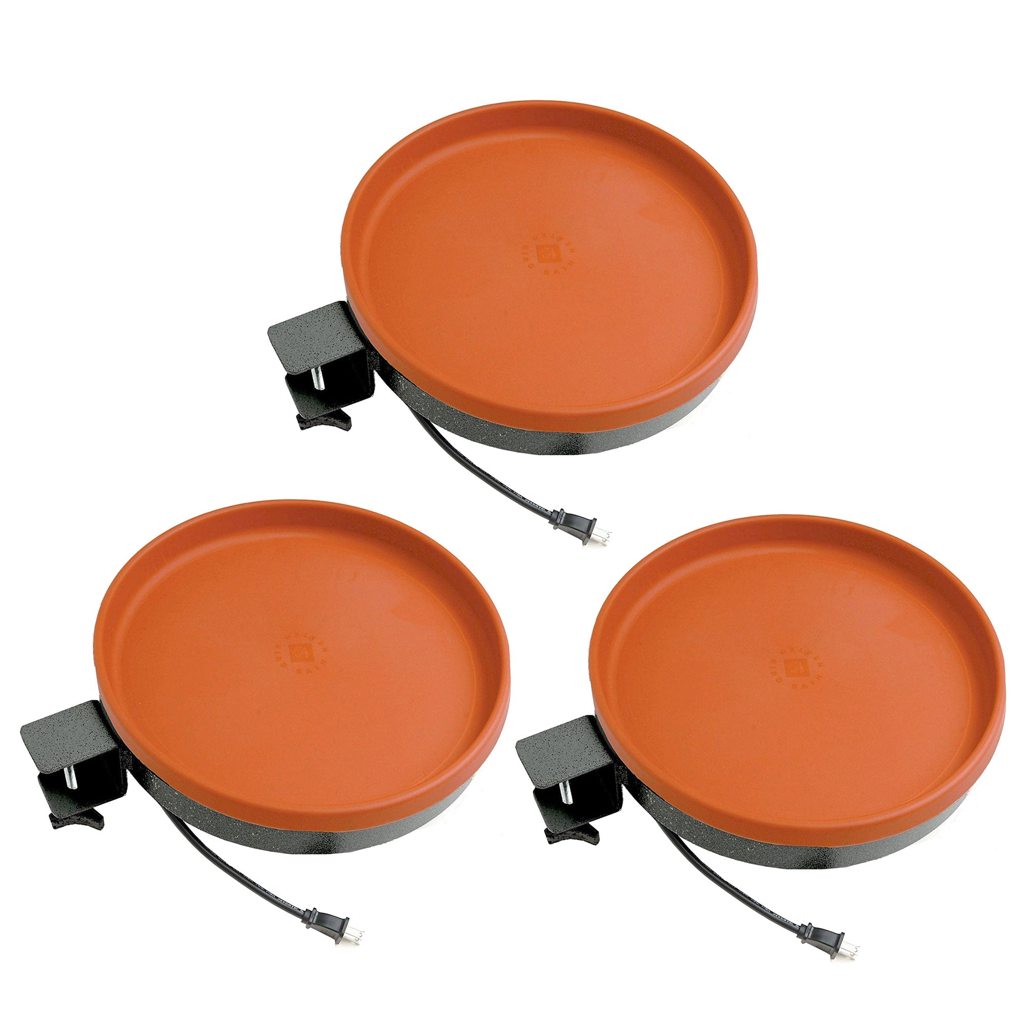 Farm Innovators All Seasons 3 In 1 75 Watts Heated Birdbath, Terracotta (3 Pack) - VMInnovations