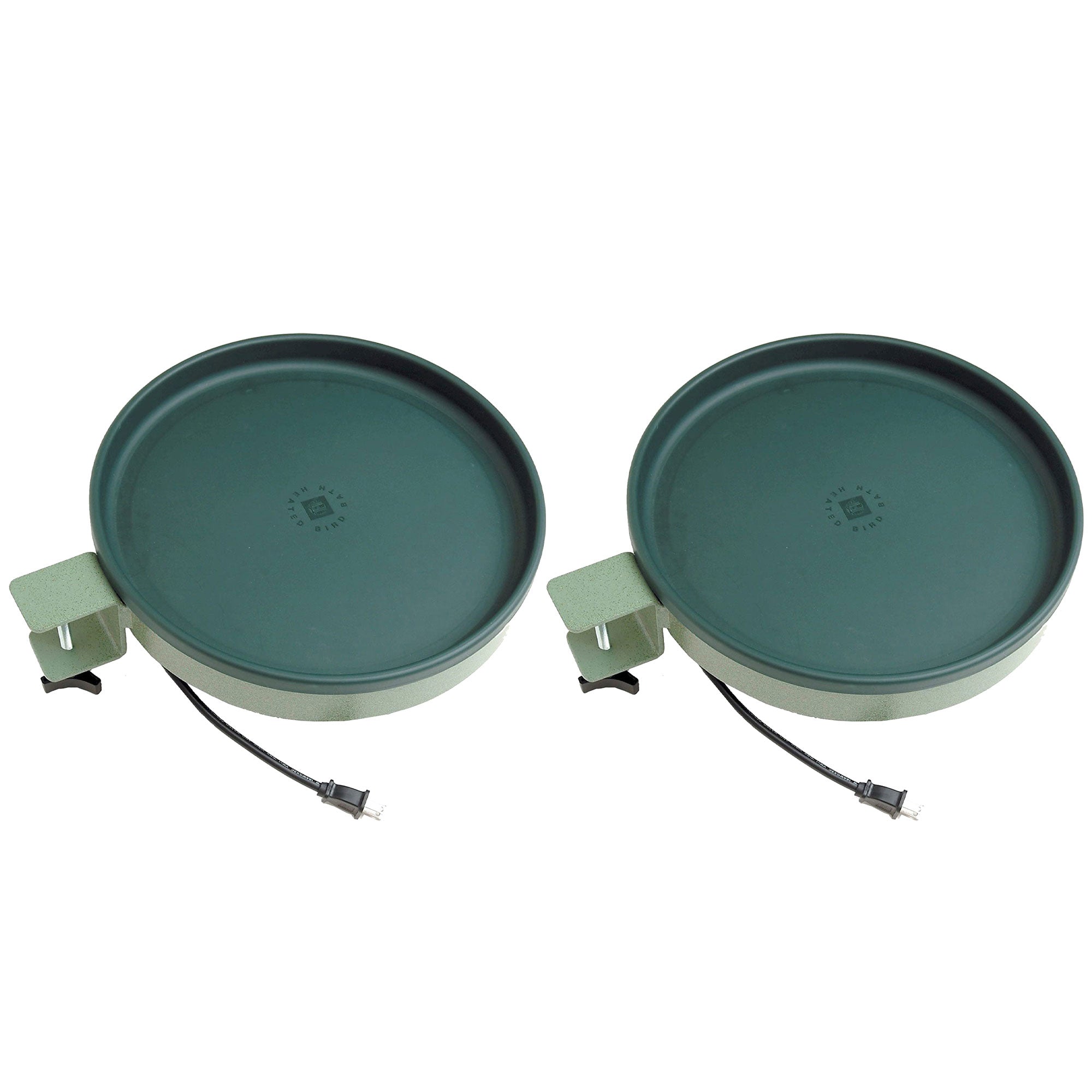 Farm Innovators All Seasons 3 In 1 75 Watts Heated Birdbath, Green (2 Pack)