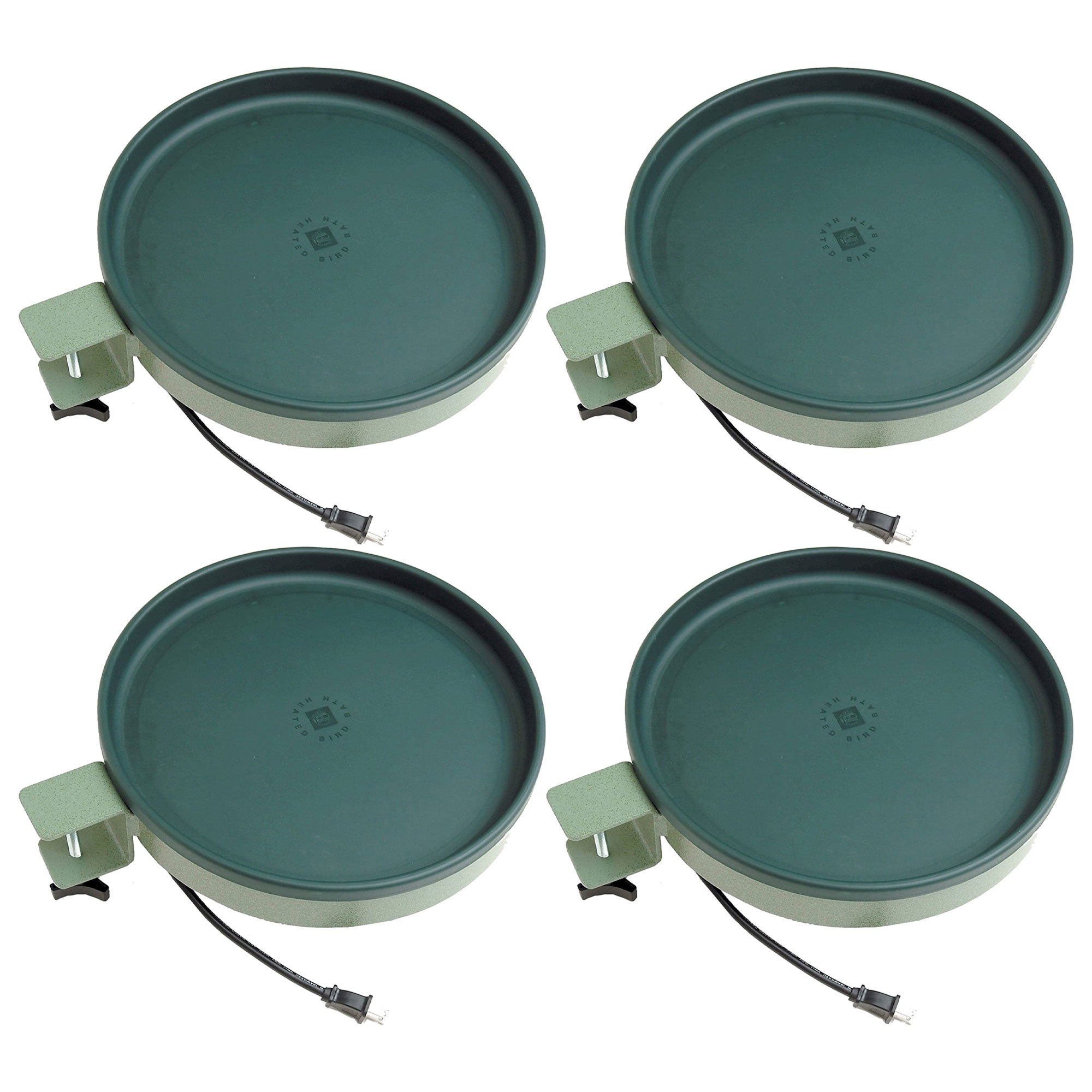 Farm Innovators All Seasons 3 In 1 75 Watts Heated Birdbath, Green (4 Pack)