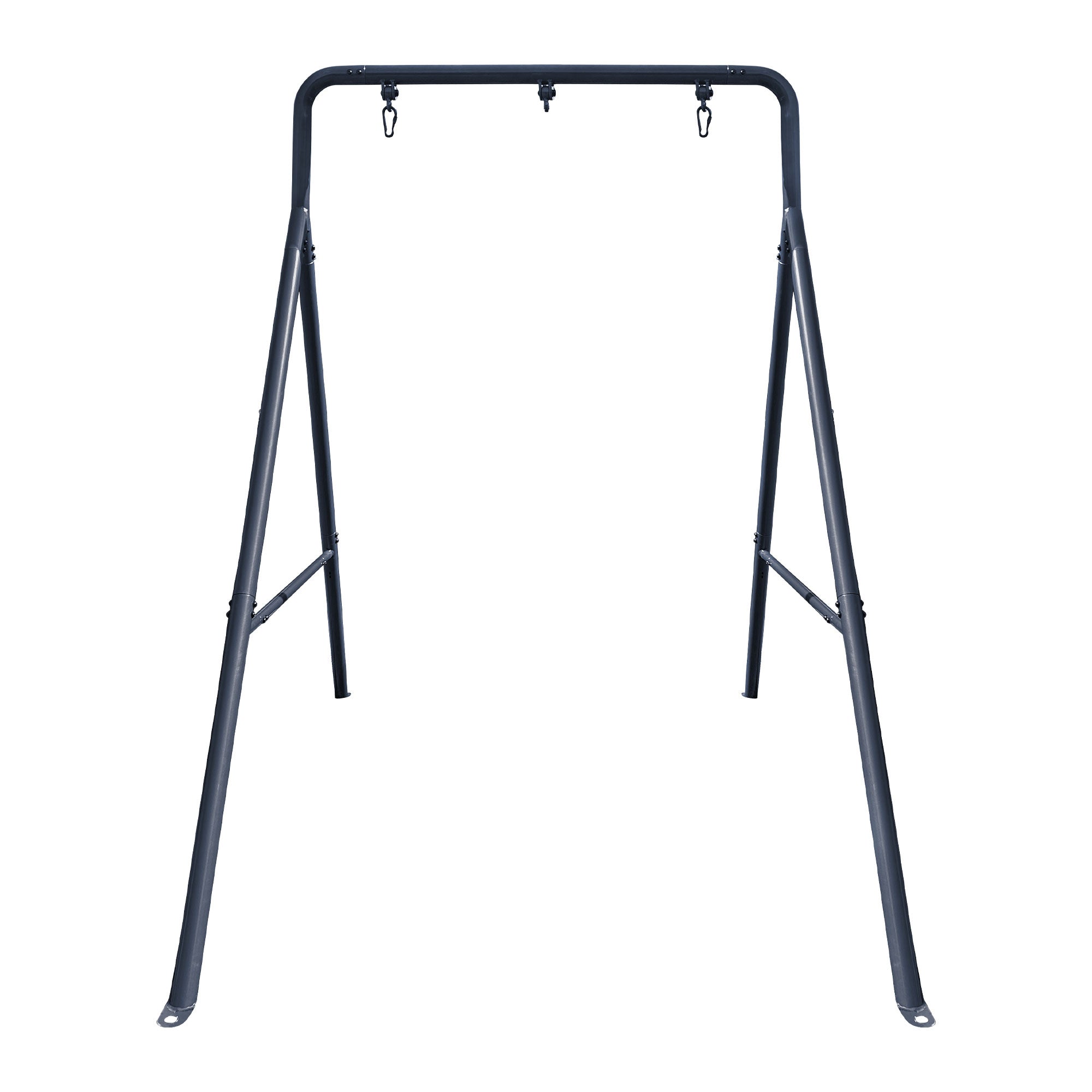 gobaplay Single Swing Set Playground Equipment w/Platform Saucer, Blue(Open Box)