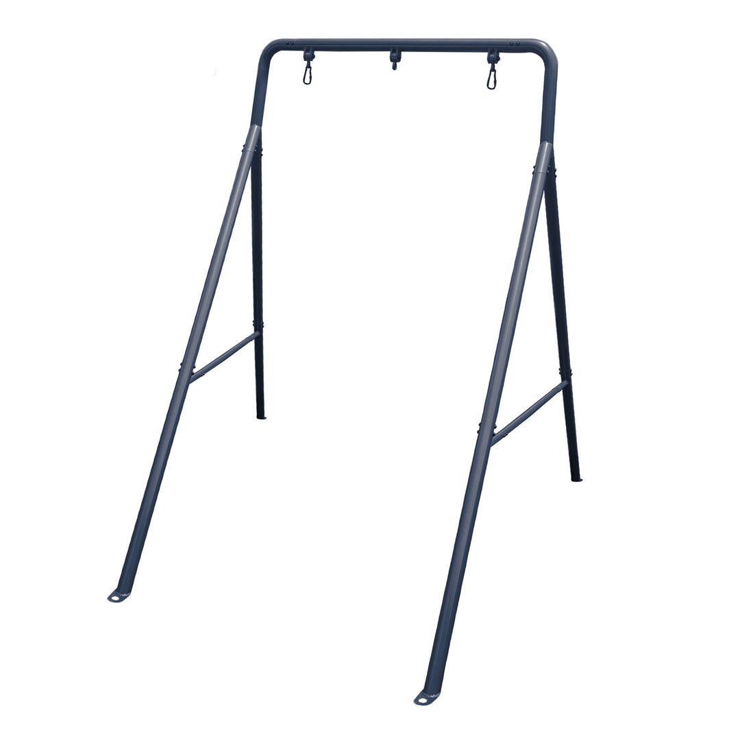 gobaplay Single Swing Set Playground Equipment with Double Platform Saucer, Blue - VMInnovations