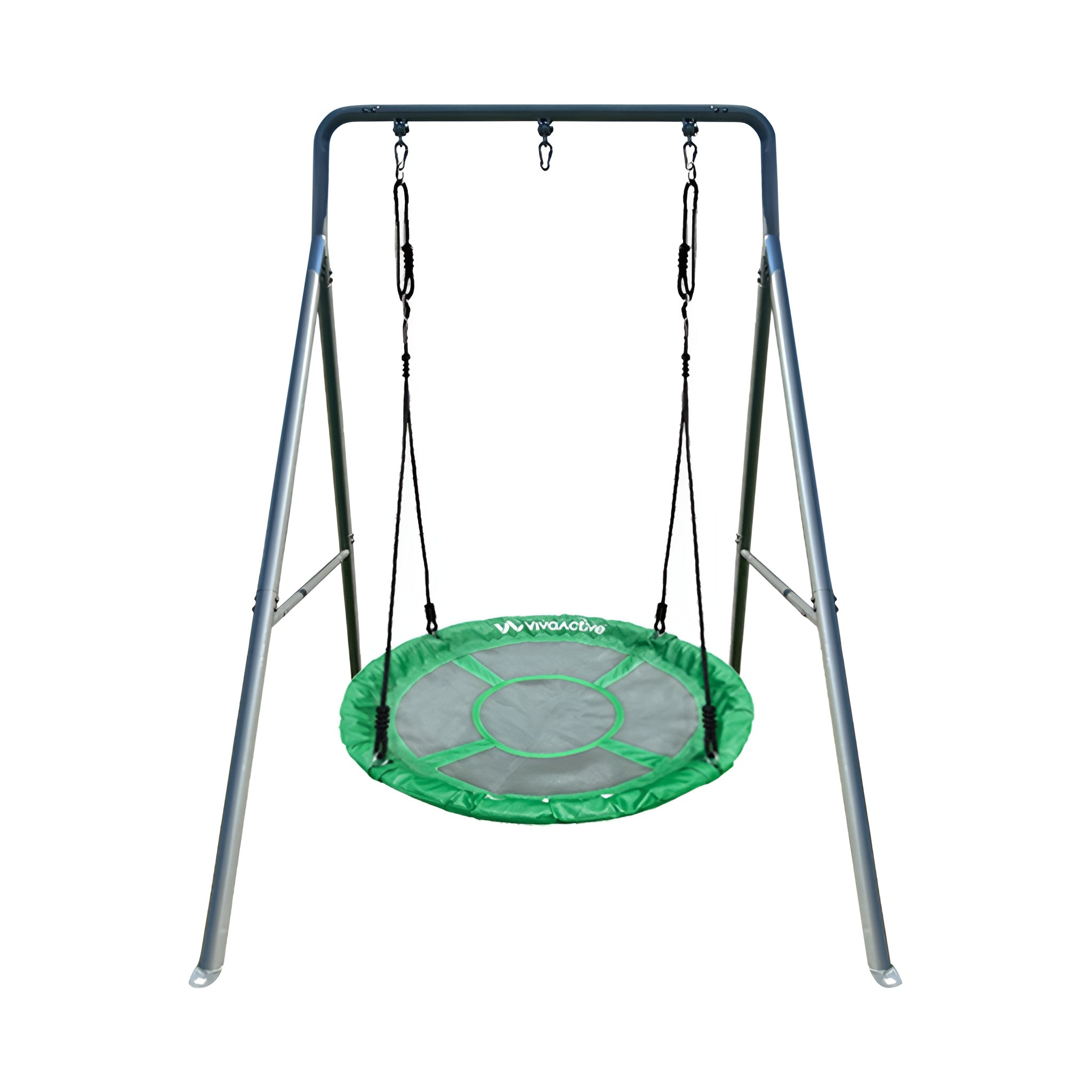gobaplay Single Swing Set Playground Equipment with 39” Round Platform Saucer - VMInnovations