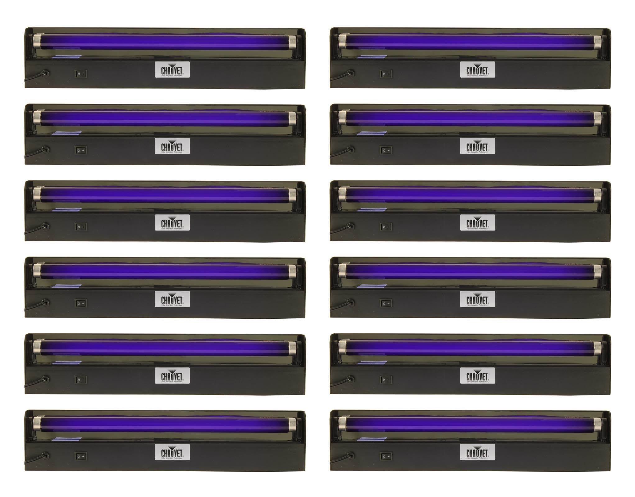 (12) Chauvet DJ NVF18 18" Black Light 15 W Blacklights w/ Reflector | NV-F18 - VMInnovations