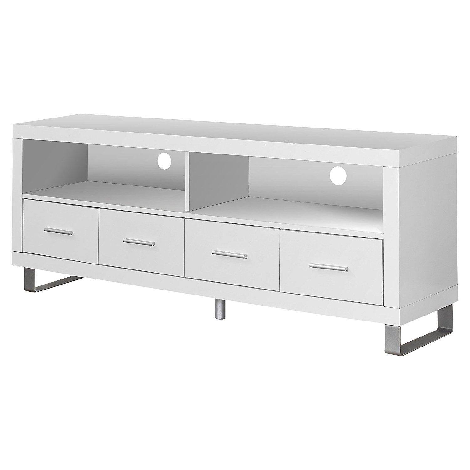 Monarch Entertainment Center TV Stand w/ Monarch Specialties End Tables - VMInnovations