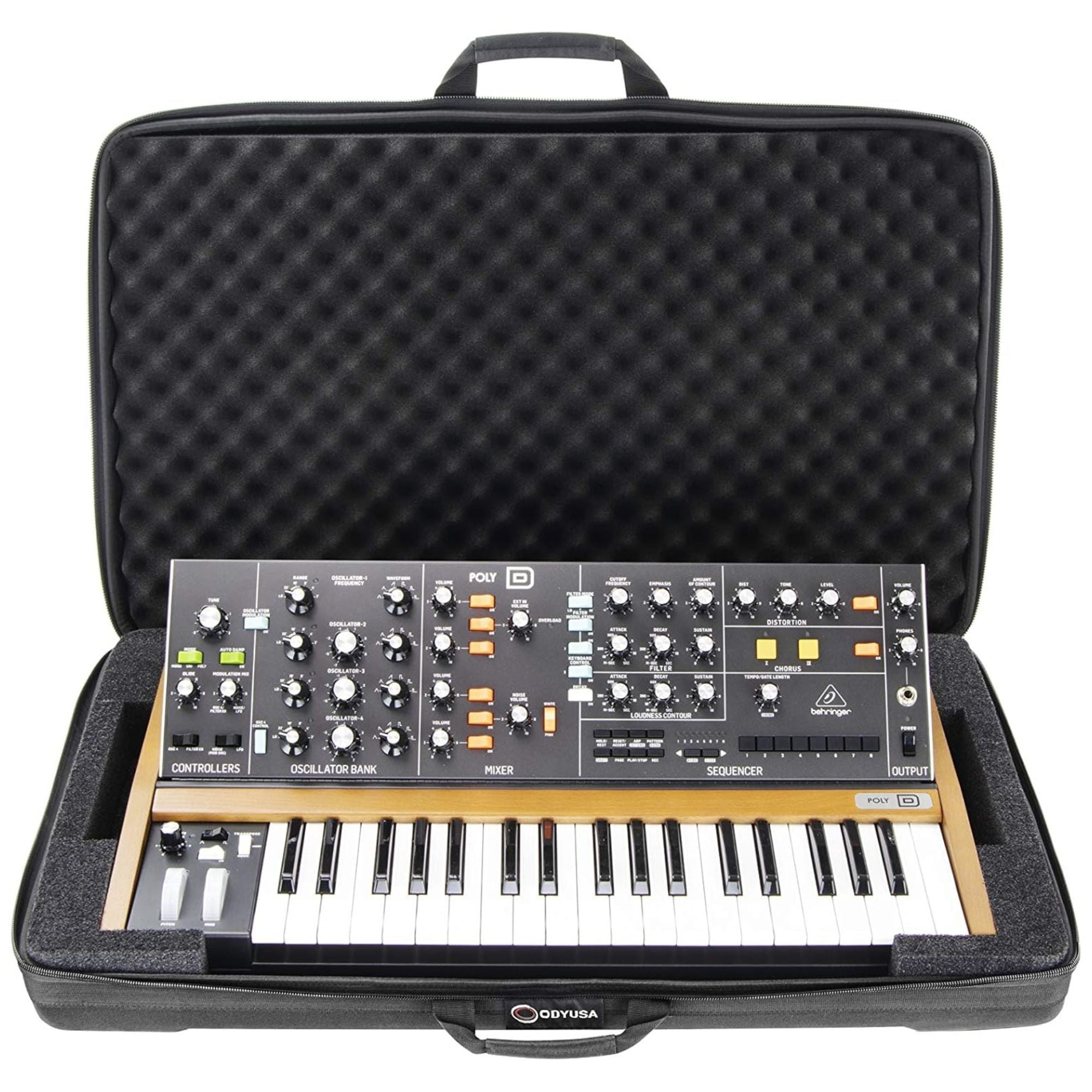 Odyssey EVA Molded Case for Behringer Poly D Synth with Foam Padded Interior - VMInnovations