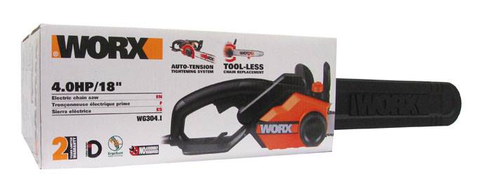 Worx WG304 18-Inch 4-HP 15-Amp Electric Chain Saw (Open Box)
