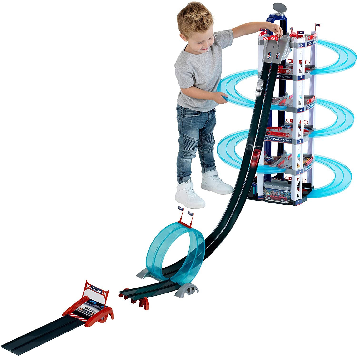 Theo Klein Ford Toy Car Park 6 Level Racing Parking Garage Play Set (Used) - VMInnovations