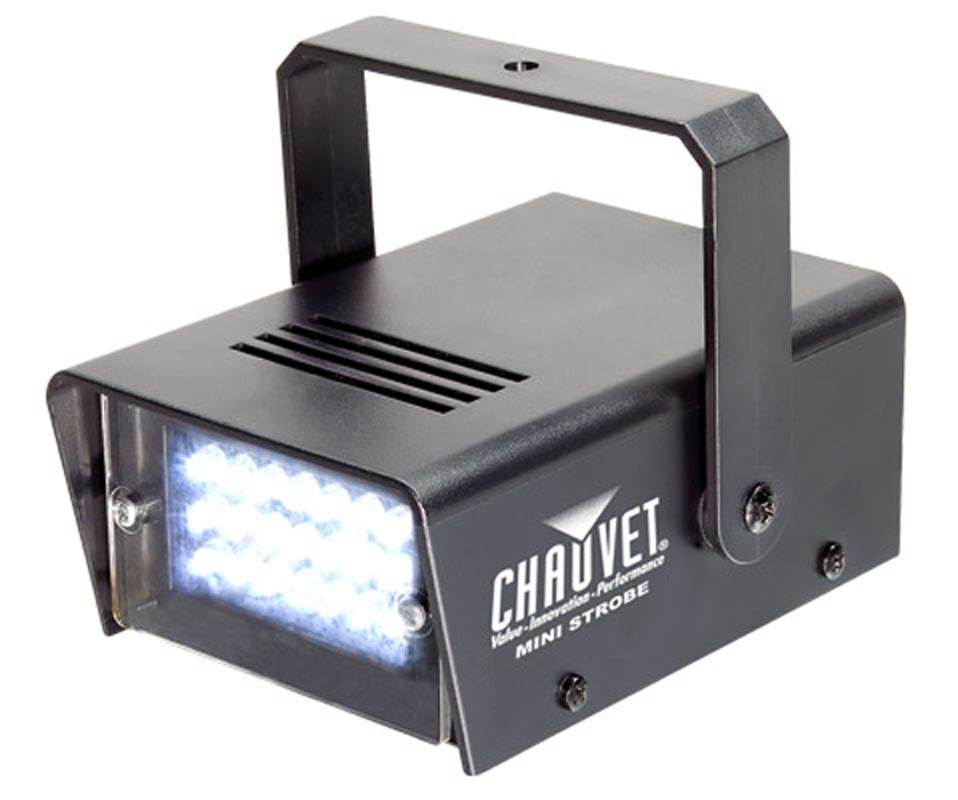 4 CHAUVET CH-730 35 Watt Mini Strobe Light Effects + (2) H700 Fog Machines