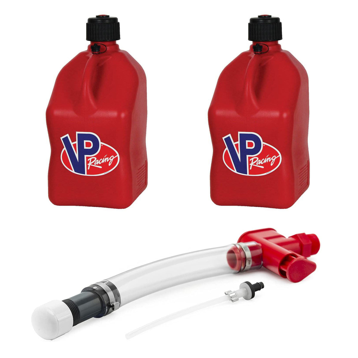 VP Racing Fuels 5 Gal Trigger Fuel Hose Fluid Control System w/ 2 Utility Jugs