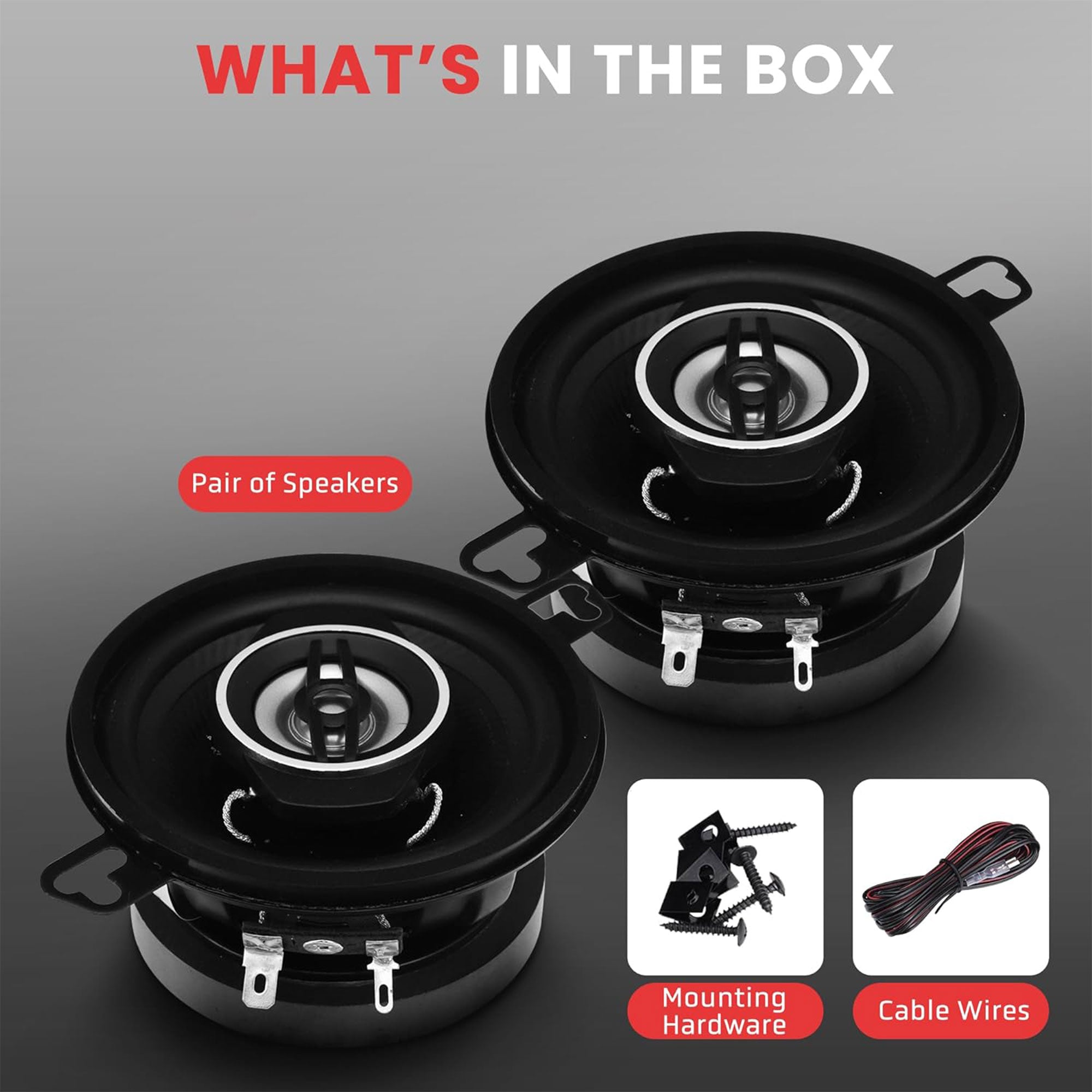 Pyle 2 Way Universal Car Stereo Speakers with OEM Quick Replacement Component - VMInnovations