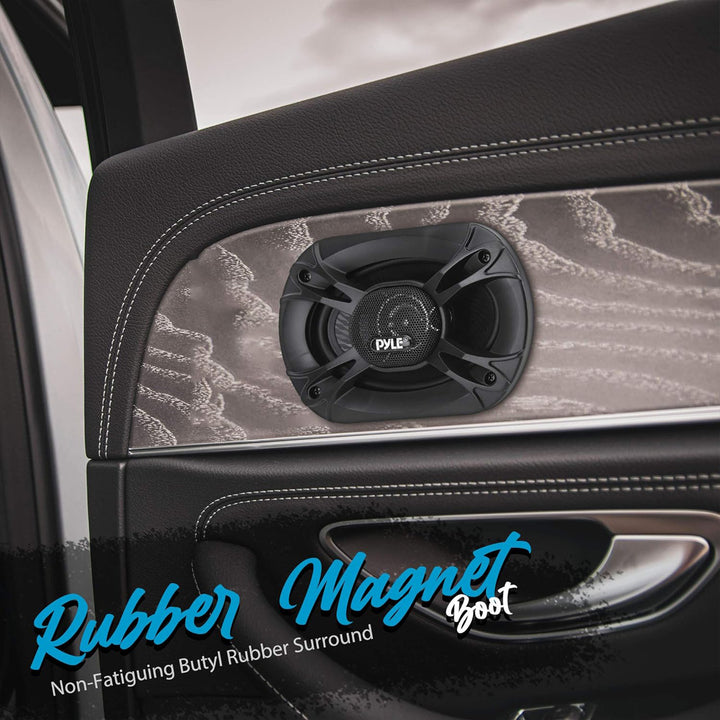 Pyle 4 Way 6x9 Inch Quadriaxial Loud Pro Speaker, Black (Set of 2) (Open Box) - VMInnovations