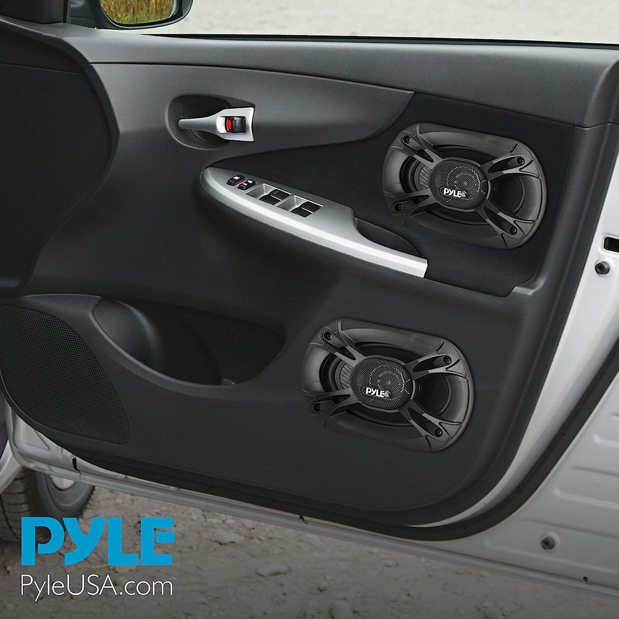 Pyle 4 Way 6x9 Inch Quadriaxial Loud Pro Speaker, Black (Set of 2) (Open Box) - VMInnovations