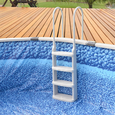 Main 48 to 54 Inches Access Easy Incline Pool Deck Ladder for Above Ground Pools