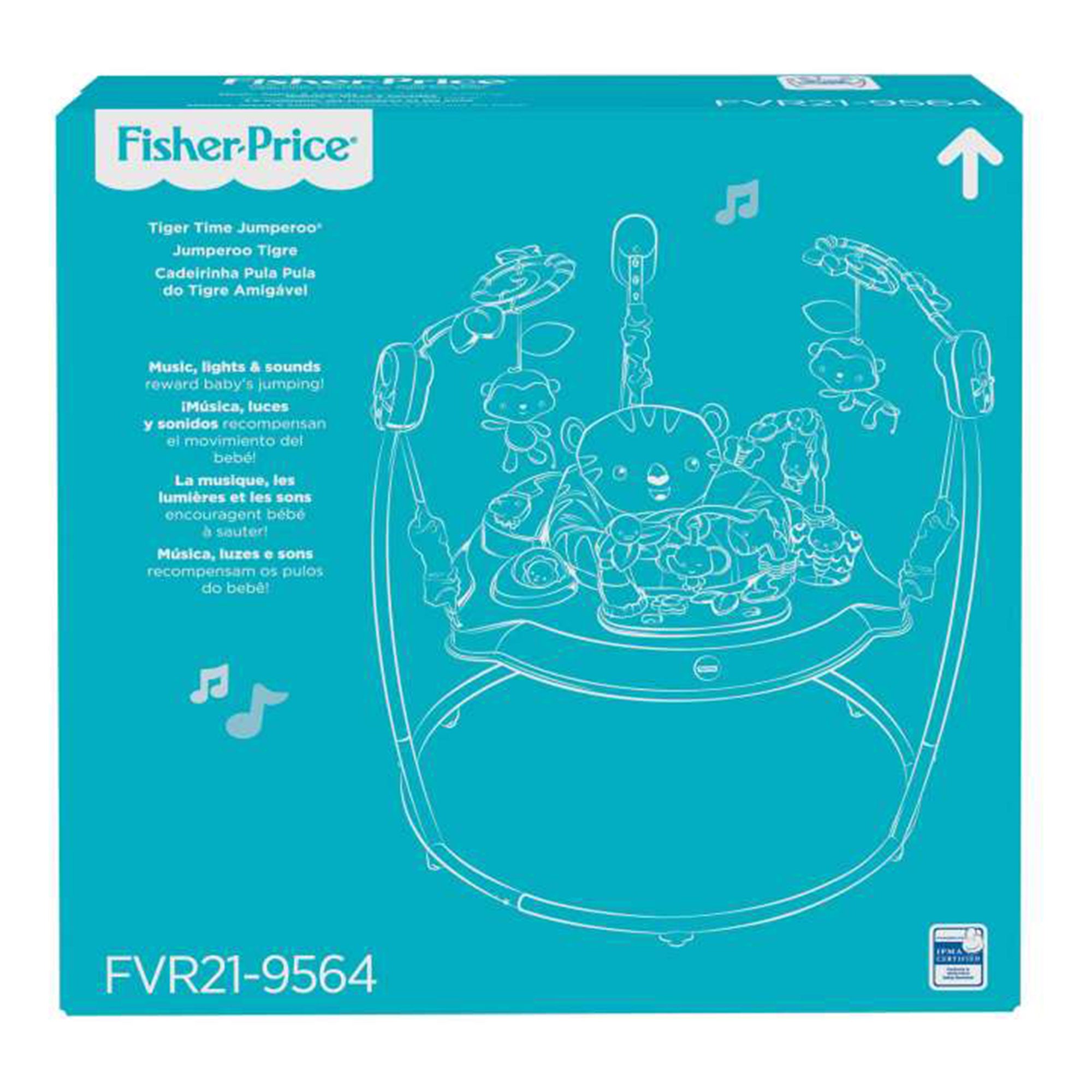 Fisher Price Tiger Jumperoo Activity Center w/Music, Lights & Sounds (Open Box) - VMInnovations