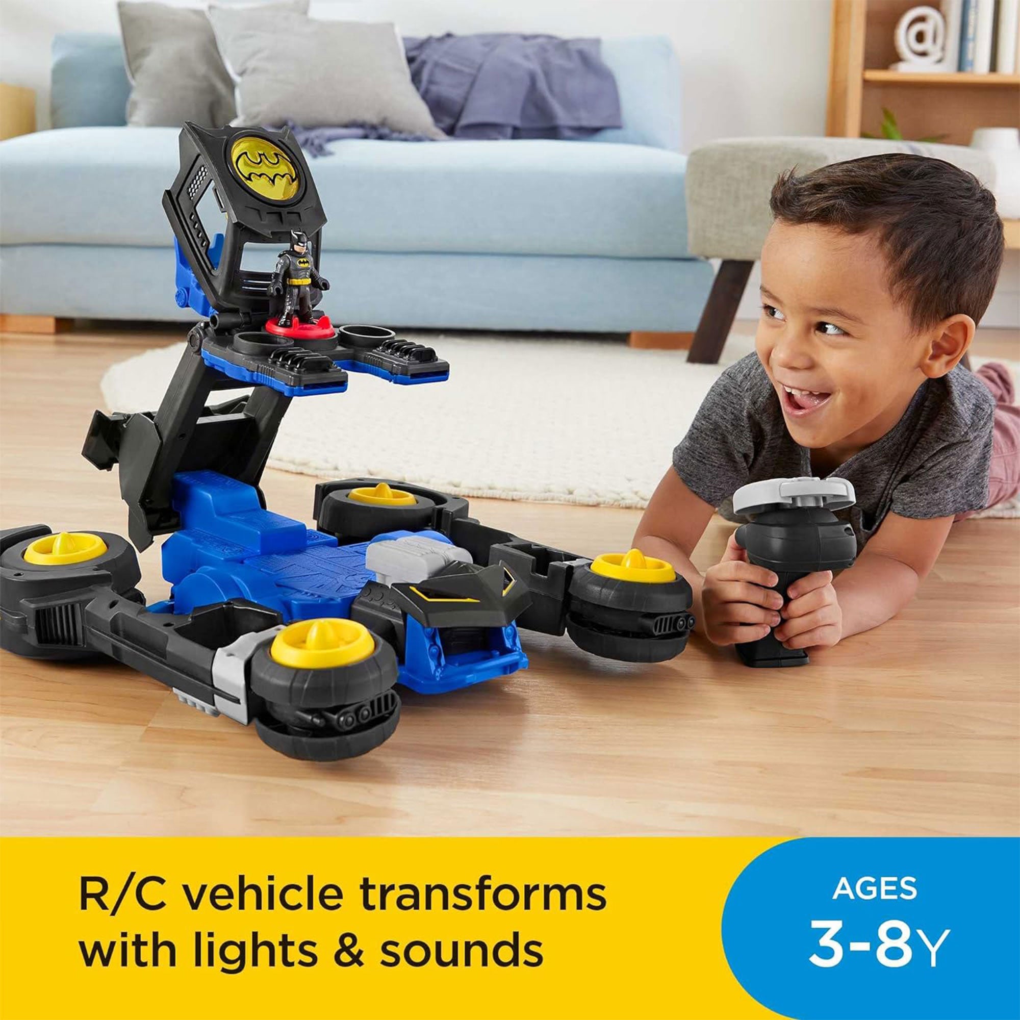 Fisher Price Imaginext DC Super Friends Batman Transforming Batmobile RC Car - VMInnovations