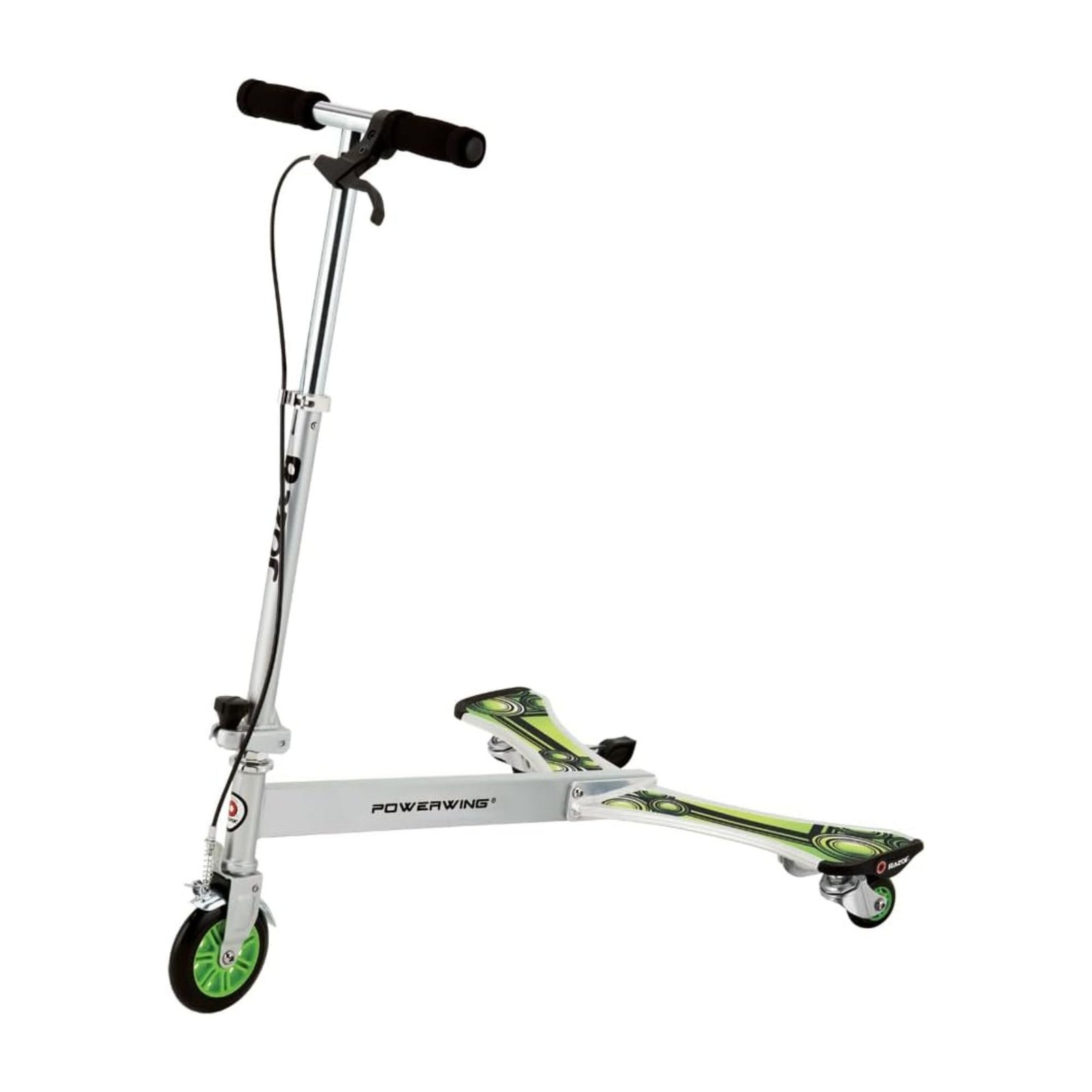 Razor DLX PowerWing Caster Scooter, 3 Urethane Wheels for Taller Riders, Green - VMInnovations