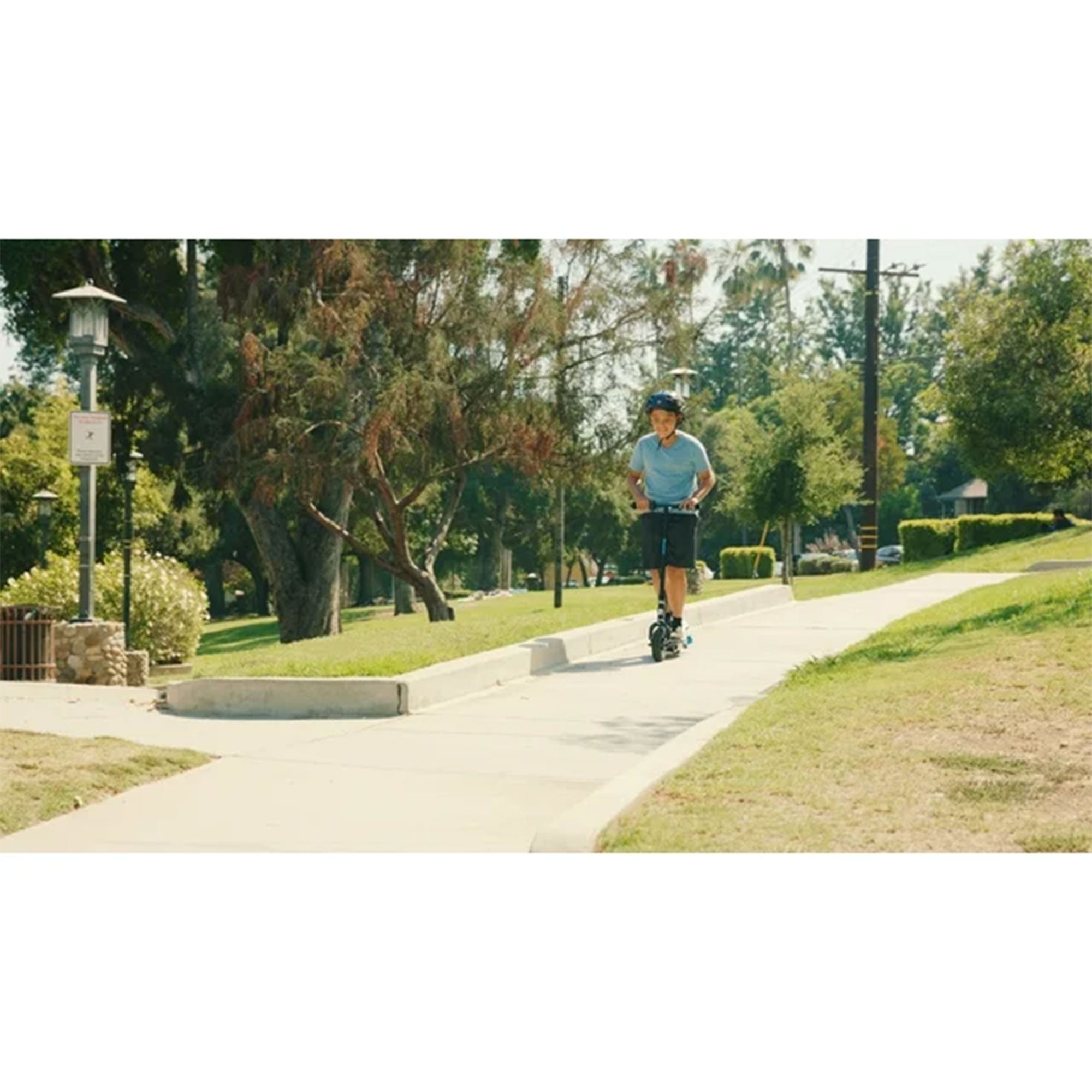 Razor Power E100 Electric Scooter w/Aluminum Deck & Hand Brake, Blue (For Parts) - VMInnovations