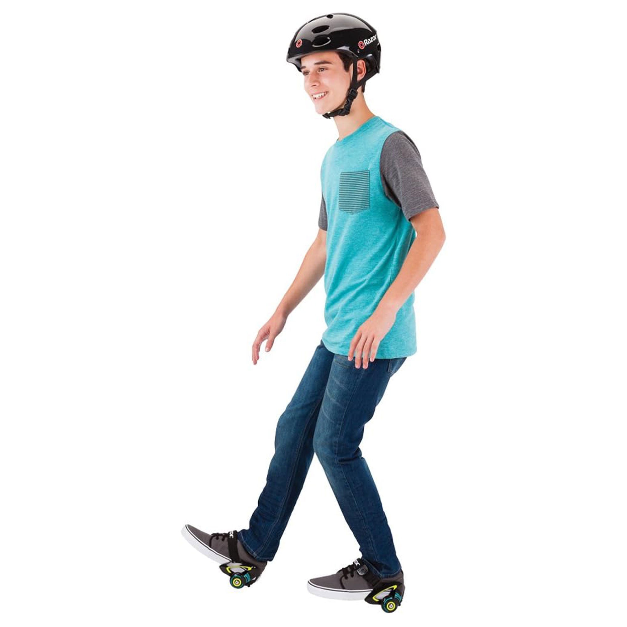Razor Heavy Duty Jetts Heel Wheels w/Included Spark Pads & Skid Pads,Green(Used) - VMInnovations