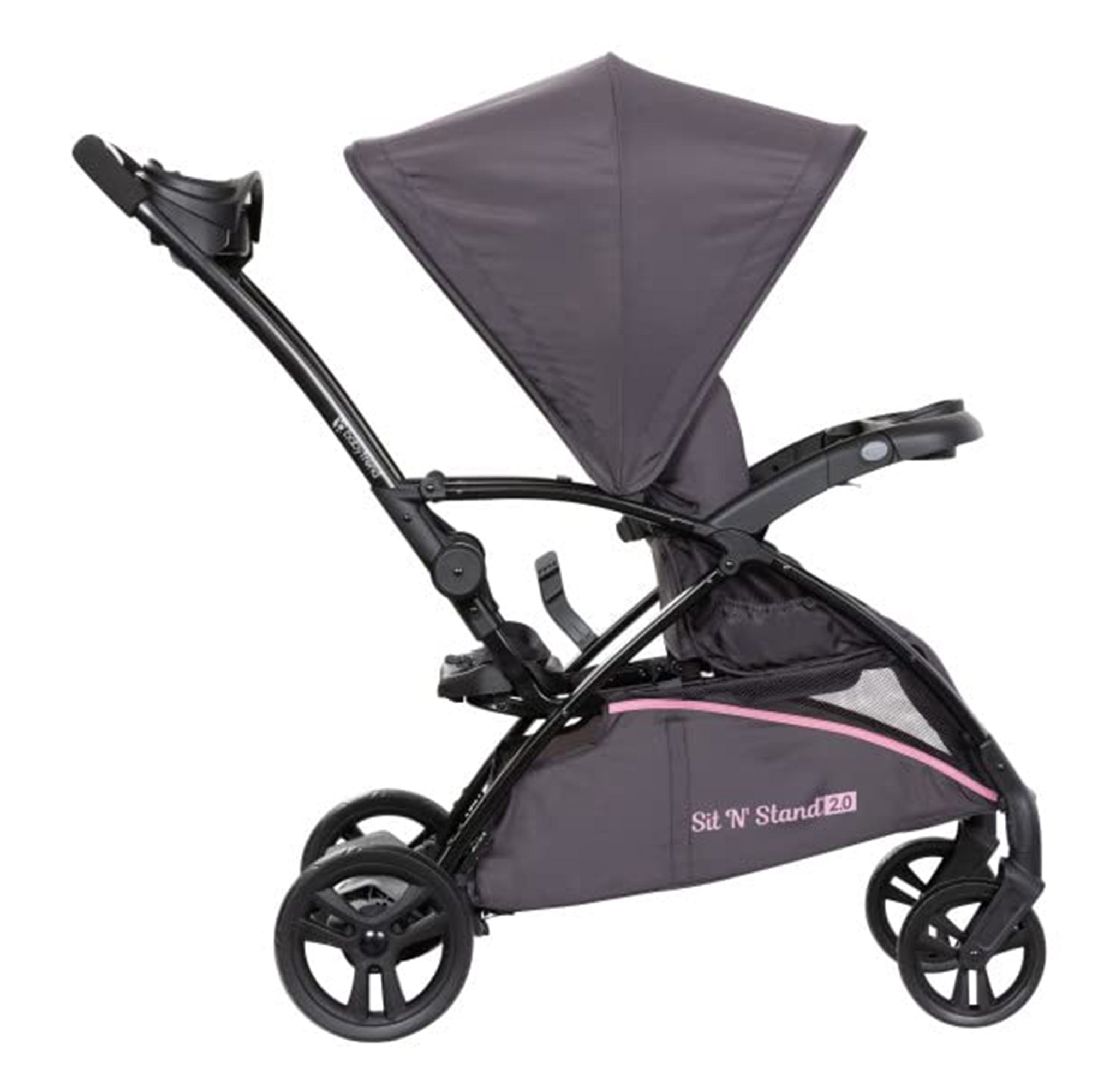 Baby Trend Sit N' Stand 2.0, 5-in-1 Stroller with Canopy and Basket, Simply Pink