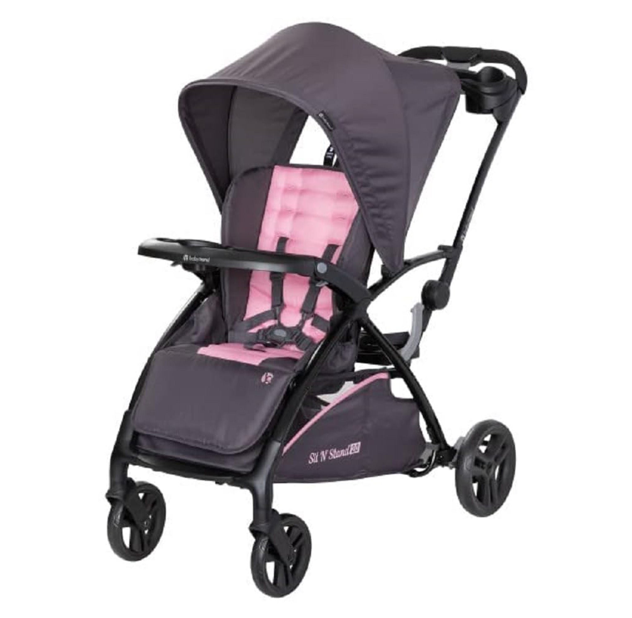 Baby Trend Sit N' Stand 2.0, 5-in-1 Stroller with Canopy and Basket, Simply Pink