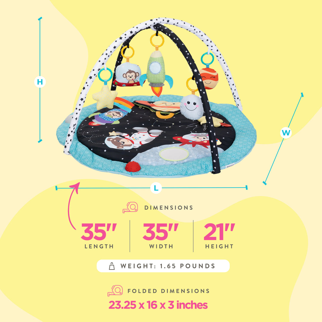 Smart Steps by Baby Trend Sensory Activity Center & Tummy Time Play Mat, Space - VMInnovations