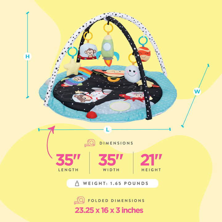 Smart Steps by Baby Trend Sensory Activity Center & Tummy Time Play Mat, Space - VMInnovations