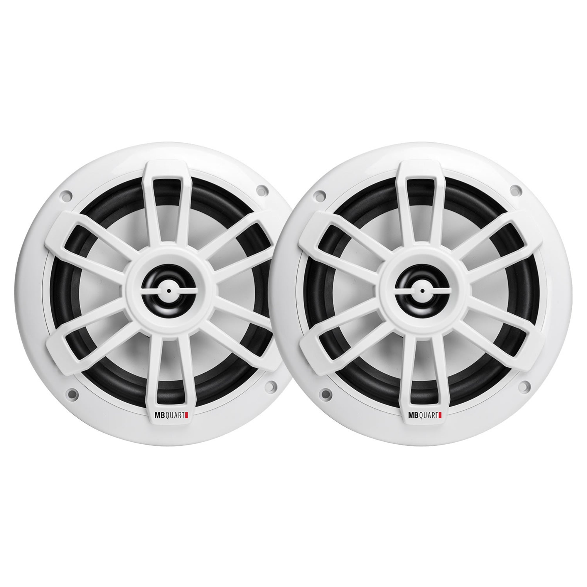 MB Quart NF1-116 Nautic Series Marine Coaxial Speakers, Pair, 6.5 Inches, White - VMInnovations
